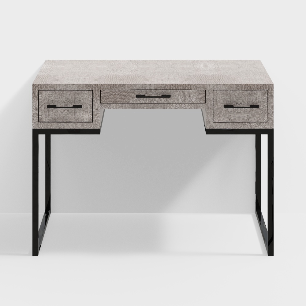 Himmelblauer Schreibtisch