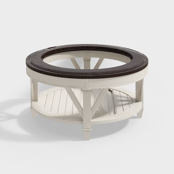 Elegant Round Coffee Table 3D model