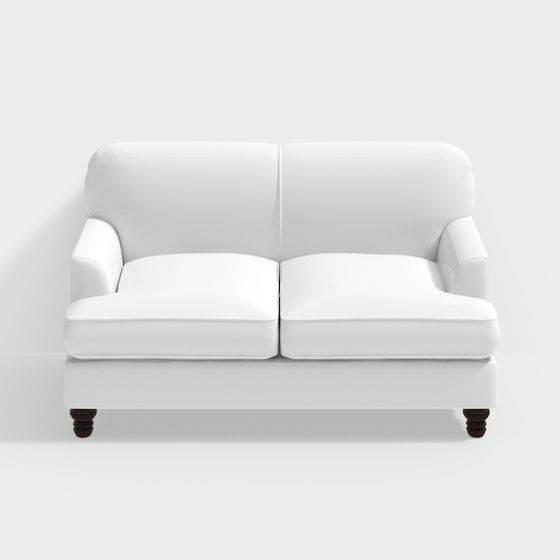 Elegant Low-Polygon Sofa 3D model