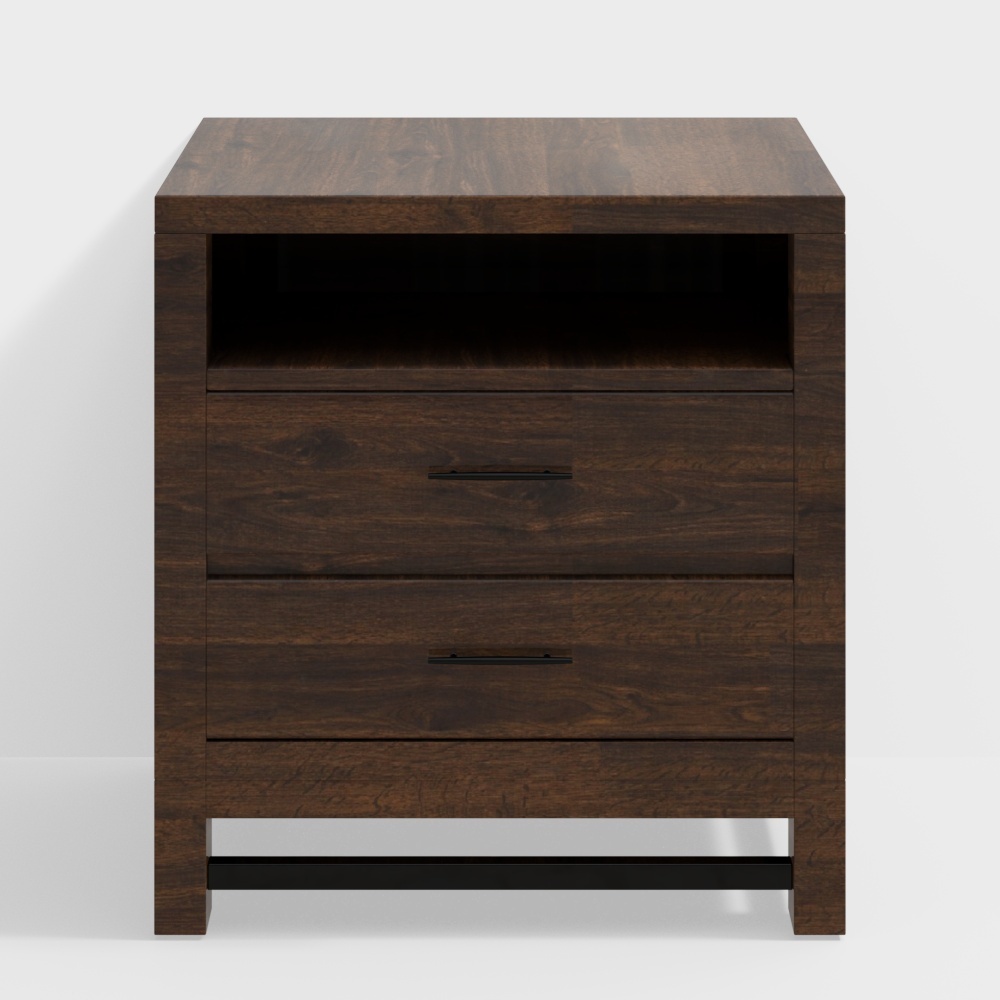 ตู้หัวเตียงสีน้ำเงิน 2 ลิ้นชัก