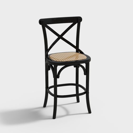 Vintage Crossback Chair 3D model