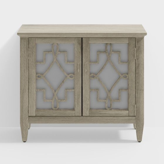 Charming Rustic Storage Cabinet 3D model