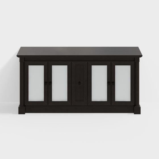 Elegant Minimalist Storage Cabinet 3D model