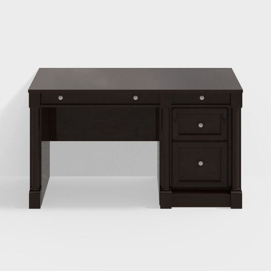 Elegant Urban Study Desk 3D Model