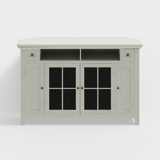 Elegant Minimalist TV Cabinet 3D model