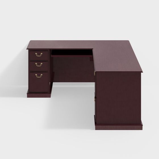 Elegant Executive Desk 3D Model for Modern Offices