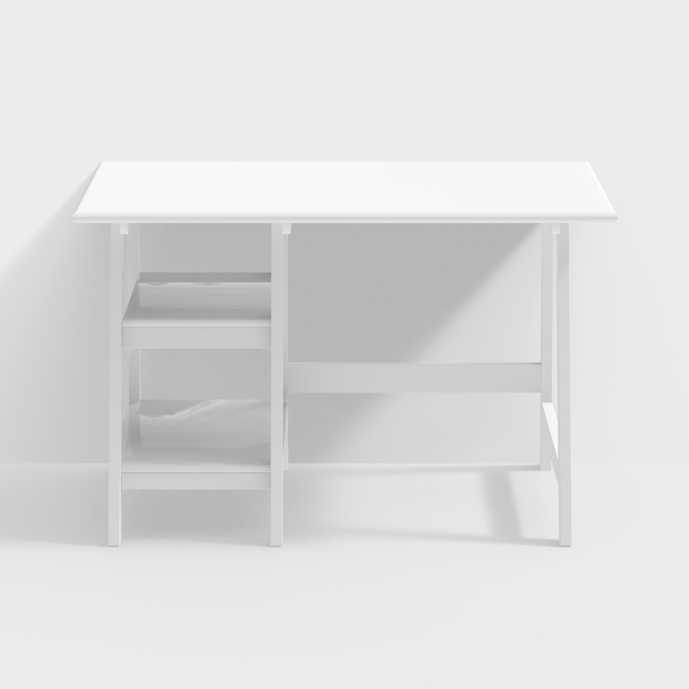 Minimalist Modern Desk and Chairs 3D model