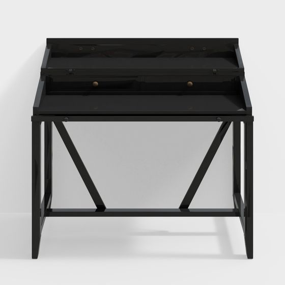 Stylish Urban Corner Work Desk 3D model