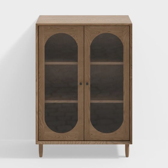 Stylish Glass Display Cabinet 3D Model for Modern Spaces