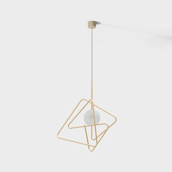 Geometric Luxury Pendant Light 3D model