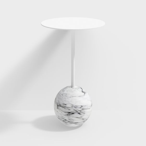 Modern Marble Round Table 3D model