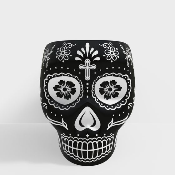 Dia de los Muertos Skull 3D model