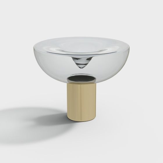 Elegant Glass Basin Table Lamp 3D model