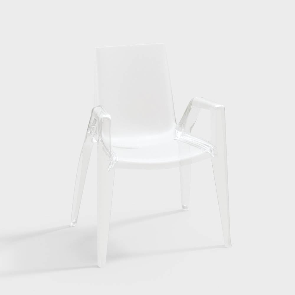 Transparent Crystal Chair 3D model