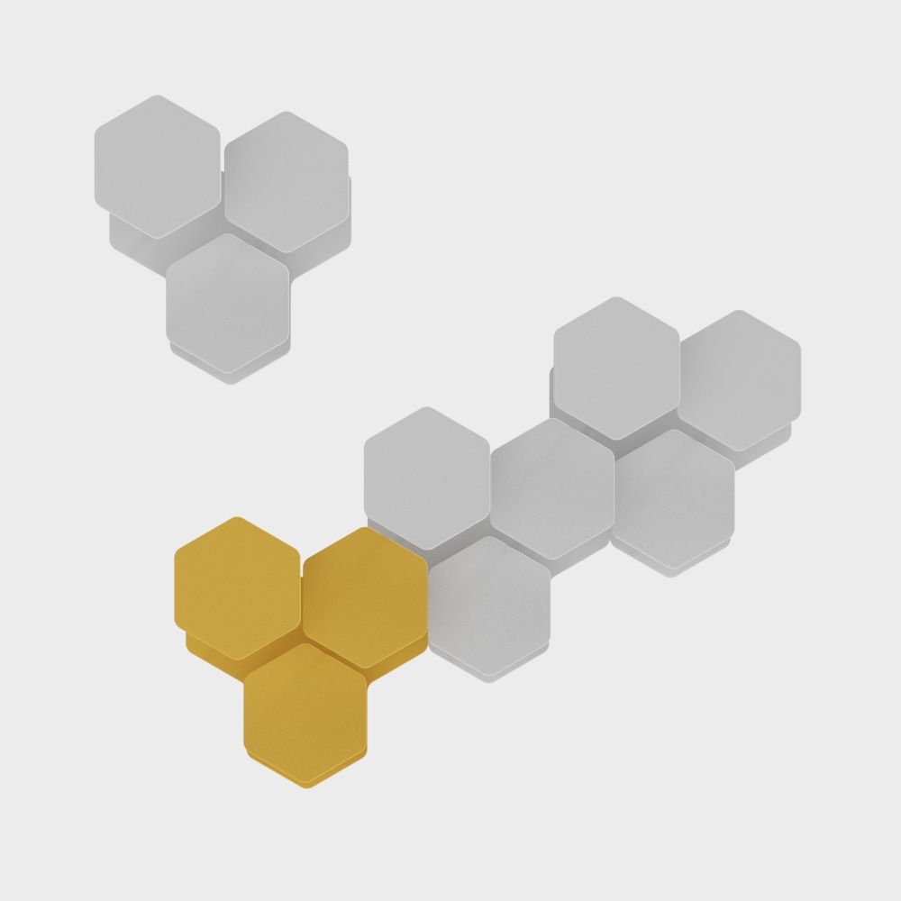 Low Polygon Hexagonal Honeycomb Module 3D model
