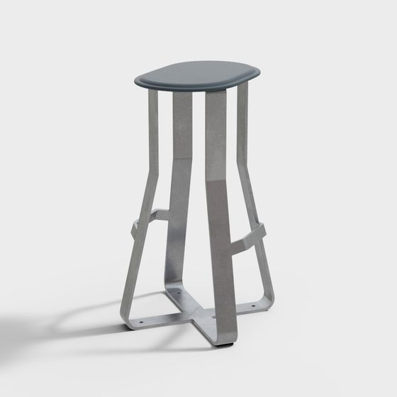 Modern Minimalist Bar Stool 3D model