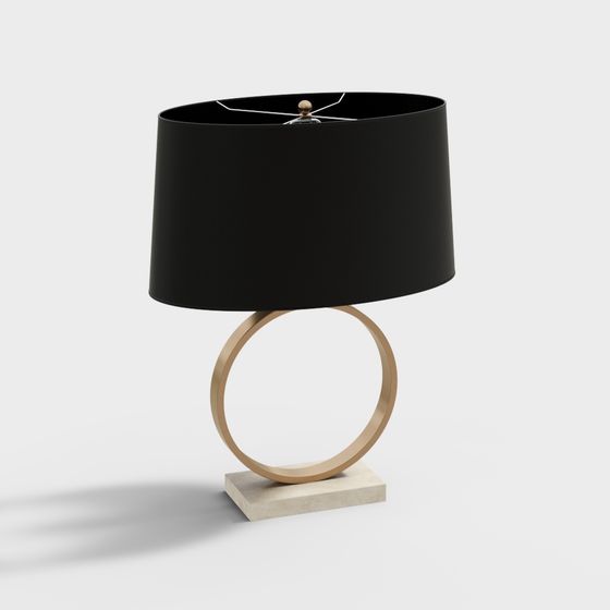 Stylish Low-Poly Table Lamp 3D model for Modern Interiors