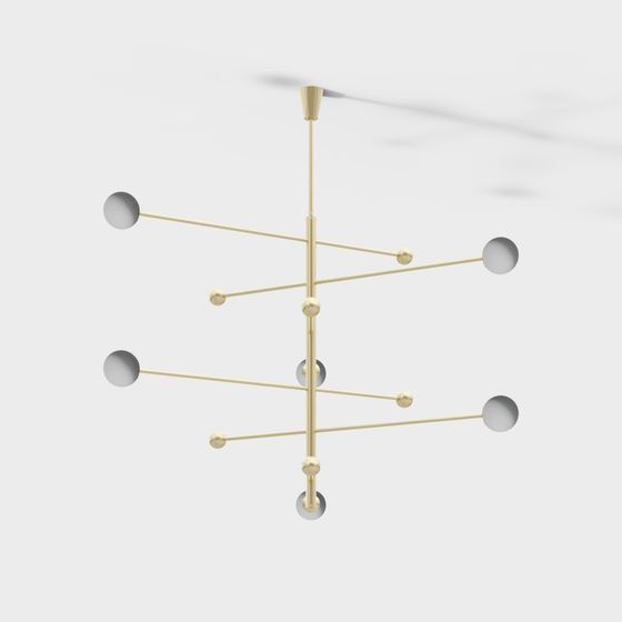 Geometric Elegance Pendant Light 3D model