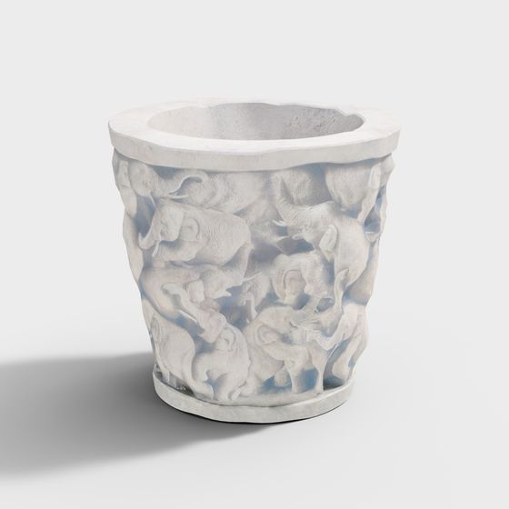 Elephant Garden Planter 3D Model