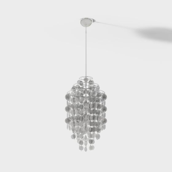 Elegantly Designed Chandelier 3D Model - Round Dance