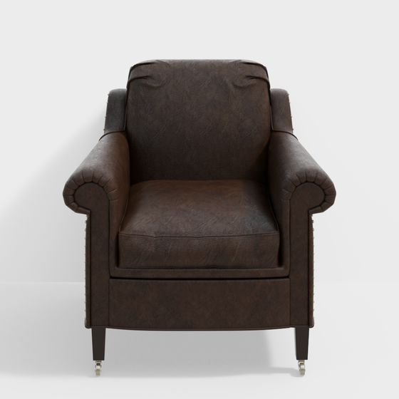 Vintage Leather Armchair 3D model