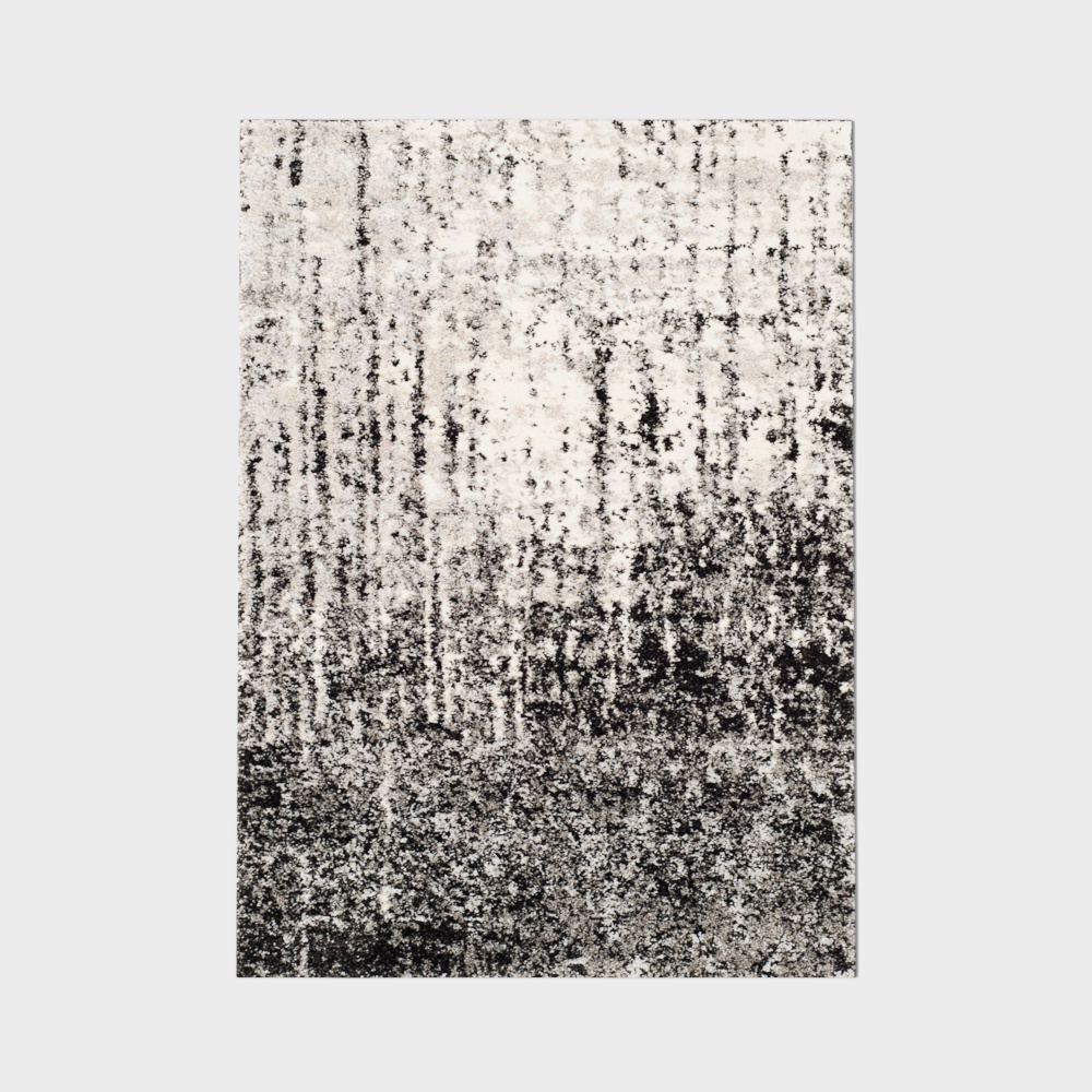 Abstract Carpet 3D Model – Black-and-White Texture