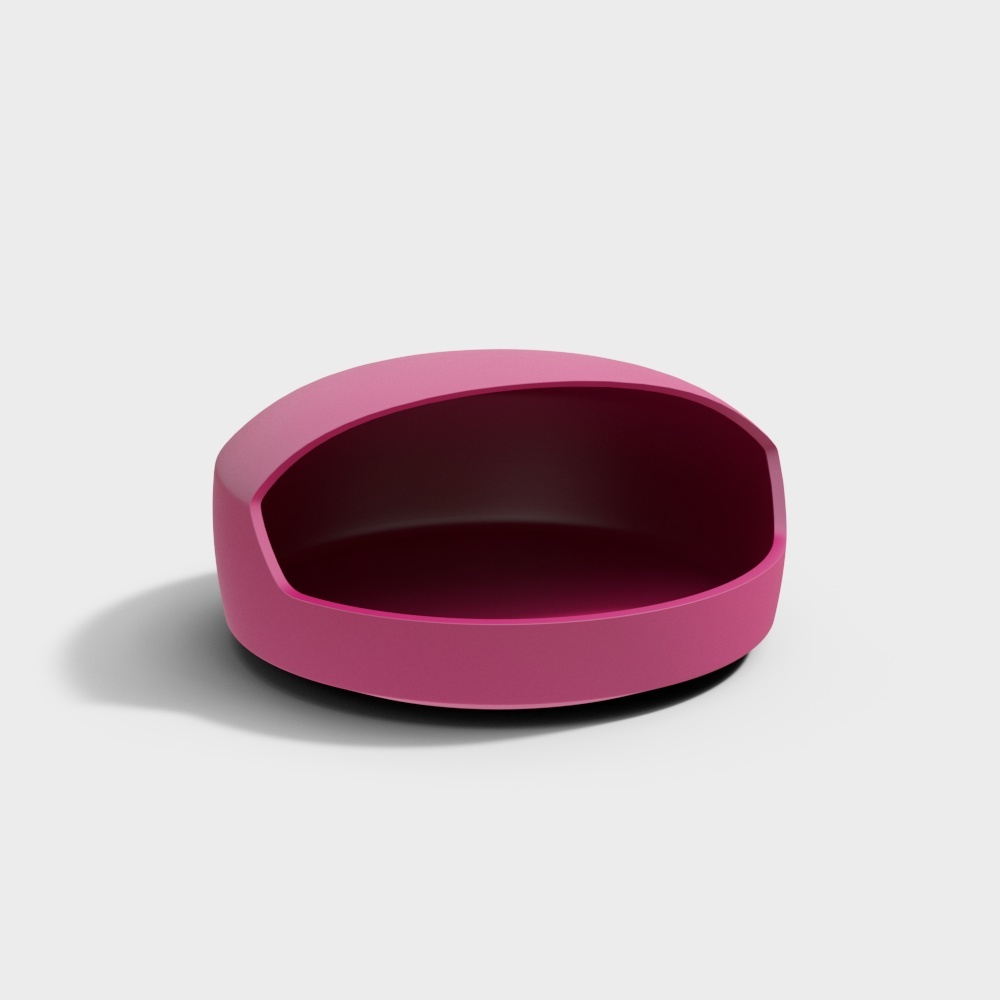 Fuchsia Dream Bed 3D Model – Low-Poly Pink Design