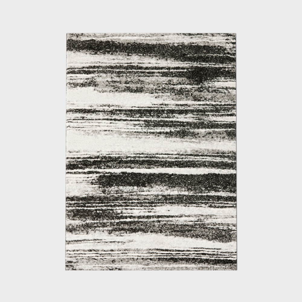 Abstract Art Carpet 3D Model – Black & White Design