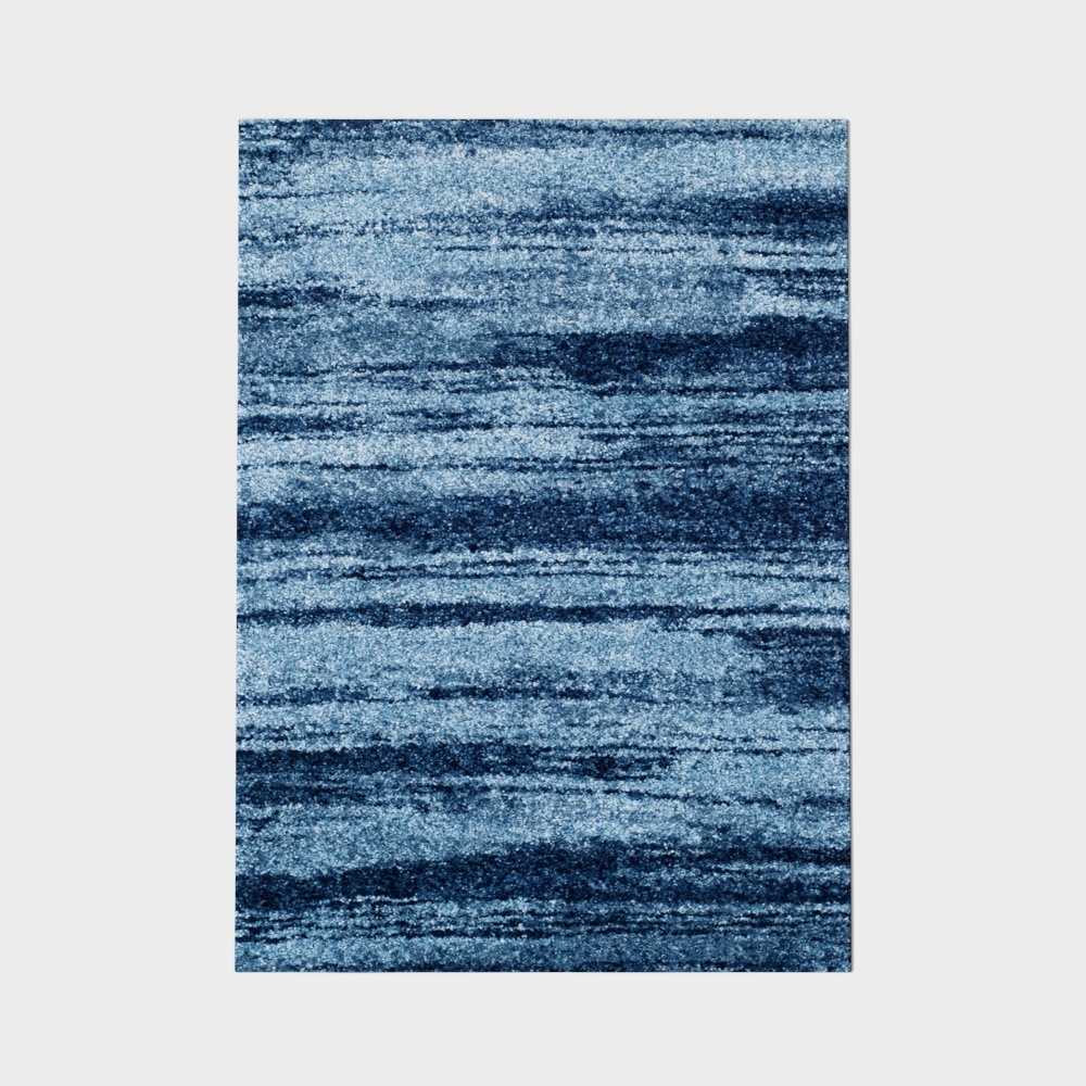 Abstract Blue Striped Carpet 3D Model – Gradient Design