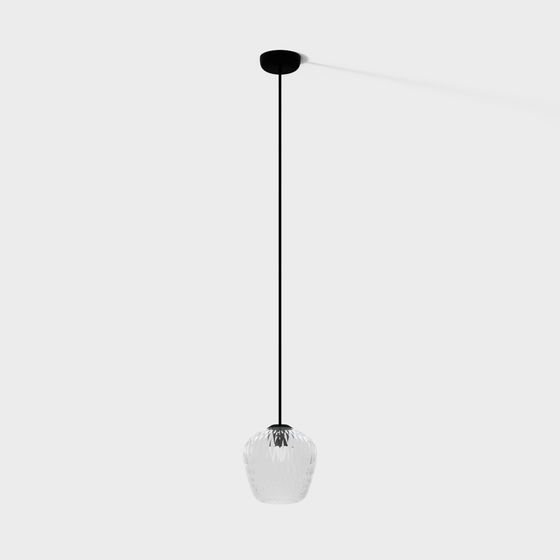 Stylish Glass Pendant Light 3D model for Modern Spaces