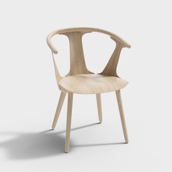 Elegant Scandinavian Chair 3D model