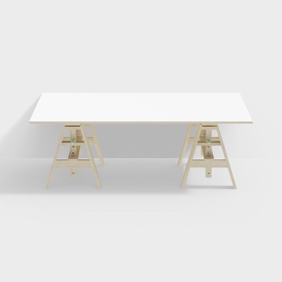 T-Shape Work Table 3D model