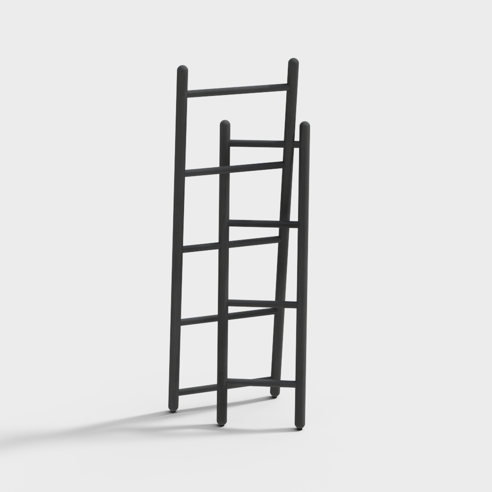 Urban Ladder 3D Model – Black Metal Minimalist Design