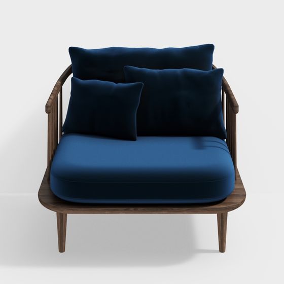 Stylish Scandinavian Armchair 3D model for Modern Spaces