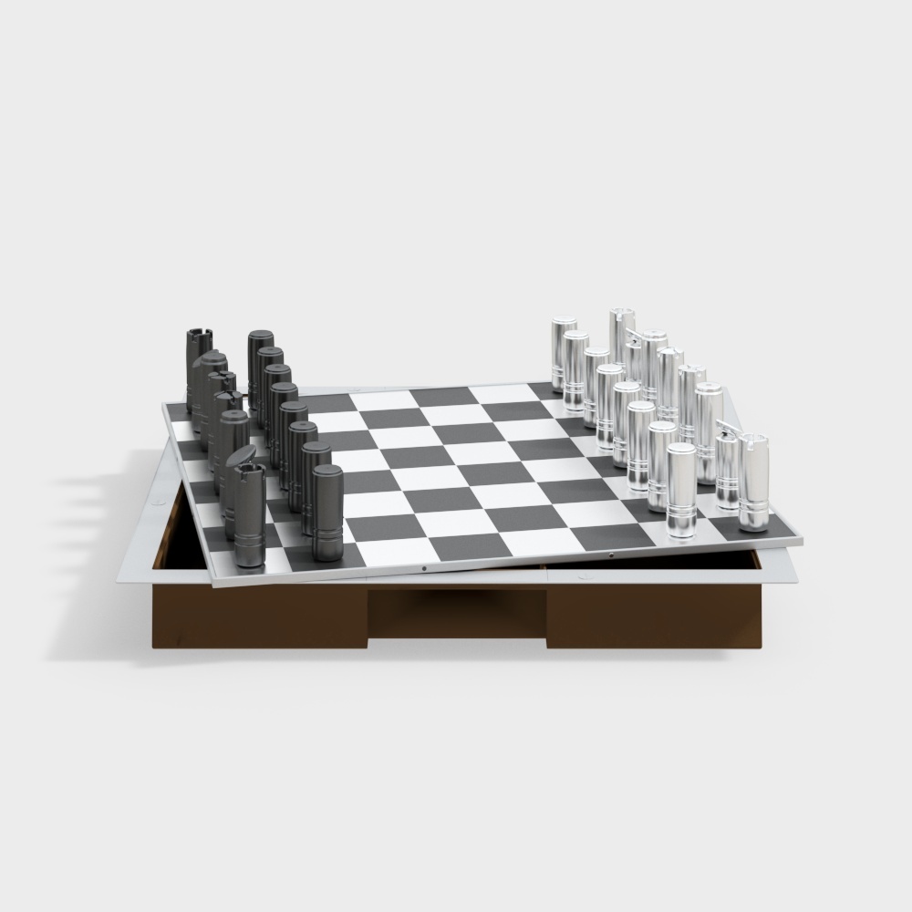 Futuristic Chess Set 3D model