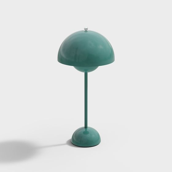 Elegant Low-Poly Green Lamp 3D model