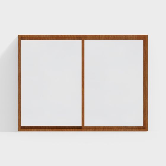 Elegant Double-Sided Wooden Frame Whiteboard 3D model