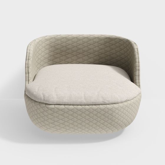 Modern Moooi Bart Armchair 3D Model in Brown