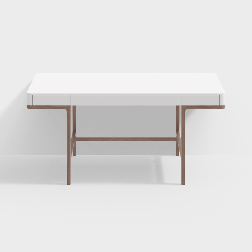 Urban Edge Desk 3D Model – Low Poly Modern Workspace