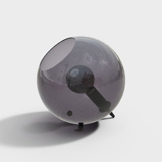 Stylish Glass Ball Table Lamp 3D model