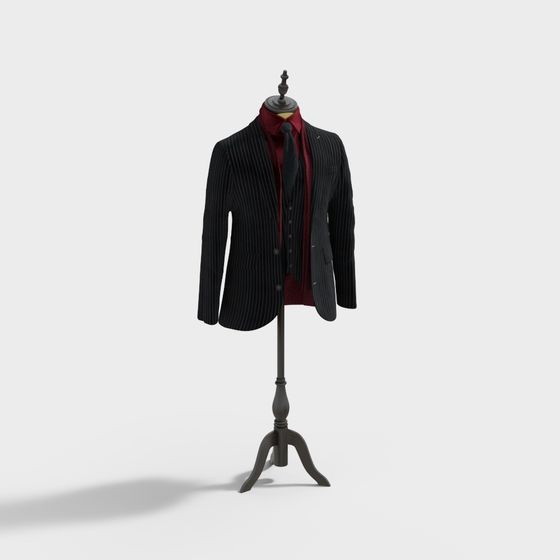 Stylish Low-Poly Suit 3D model