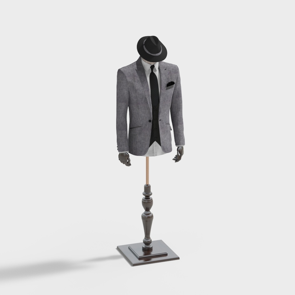 Vintage-Inspired Gentleman 3D Model