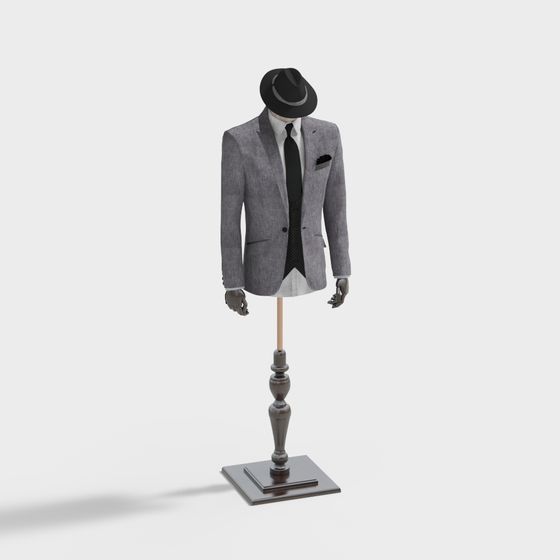 Vintage-Inspired Gentleman 3D Model