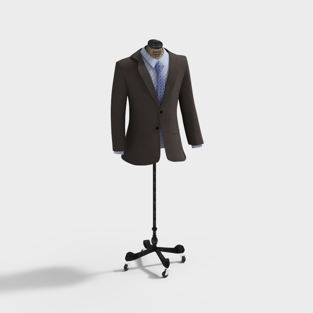 Elegant Low-Poly Suit 3D Model