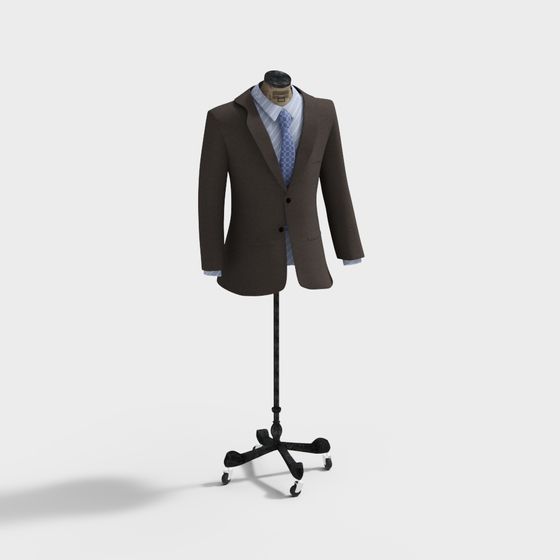 Elegant Low-Poly Suit 3D Model