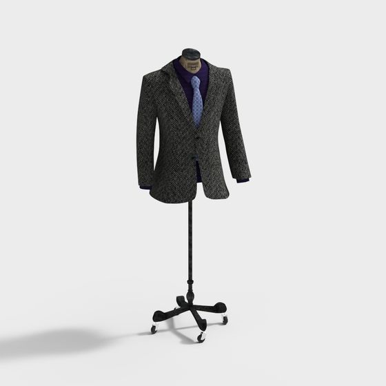 Elegant 3D Model Suit Jacket for Creative Projects