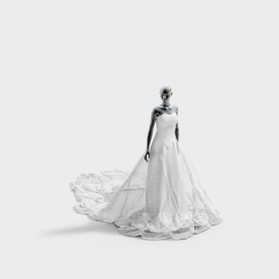 Elegant Bride 3D model from Fairy Tale