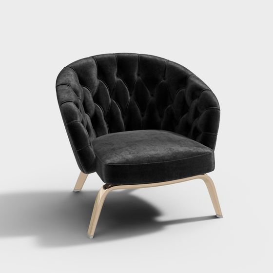 Elegant Low-Poly 3D Chair Model