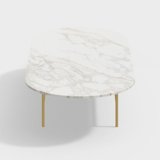 Elegant Marble Coffee Table 3D model