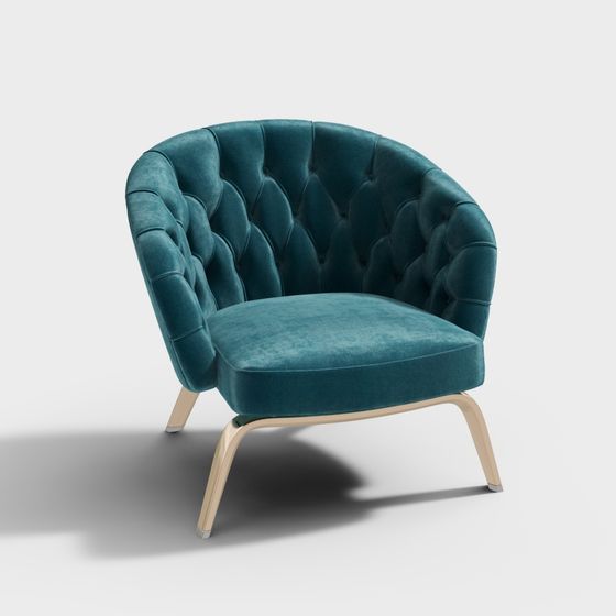 Elegant Armchair 3D model for Modern Interiors